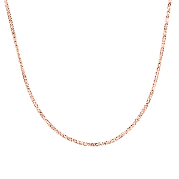 Shop Lc Italian Essential Link Chain Necklace In 14K Rose Gold Over Sterling Silver 3.03 Grams 18 Inches
