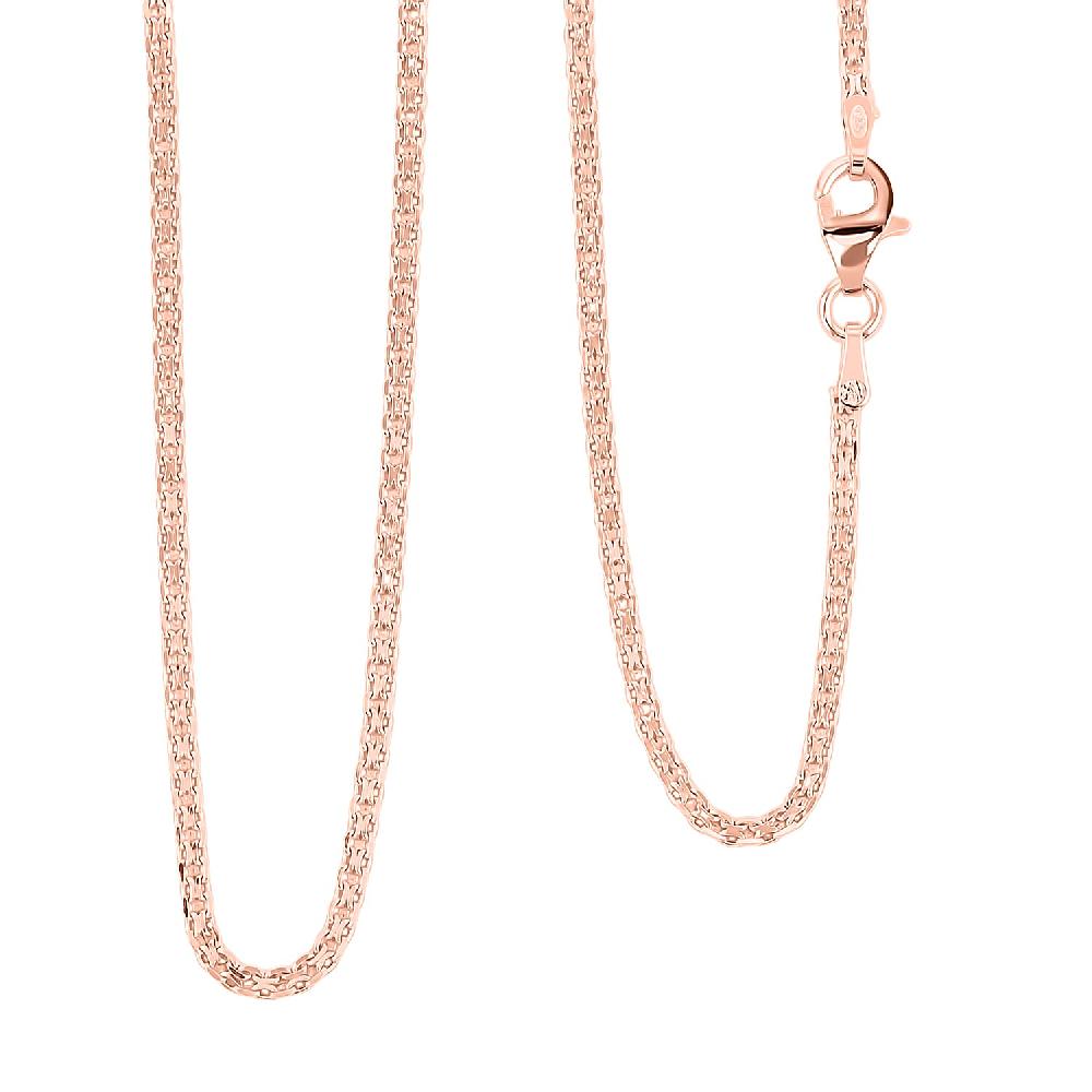 shop lc Italian Essential Link Chain Necklace in 14K Rose Gold Over Sterling Silver 3.03 Grams 18 Inches