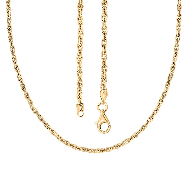 Shop Lc Italian Fancy Link Chain Necklace In 14K Yellow Gold Over Sterling Silver 10.08 Grams 20 Inches