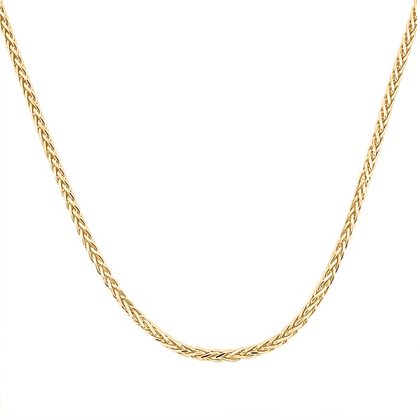 Shop Lc Italian Franco Chain Necklace In 14K Yellow Gold Over Sterling Silver 25.56 Grams 24 Inches