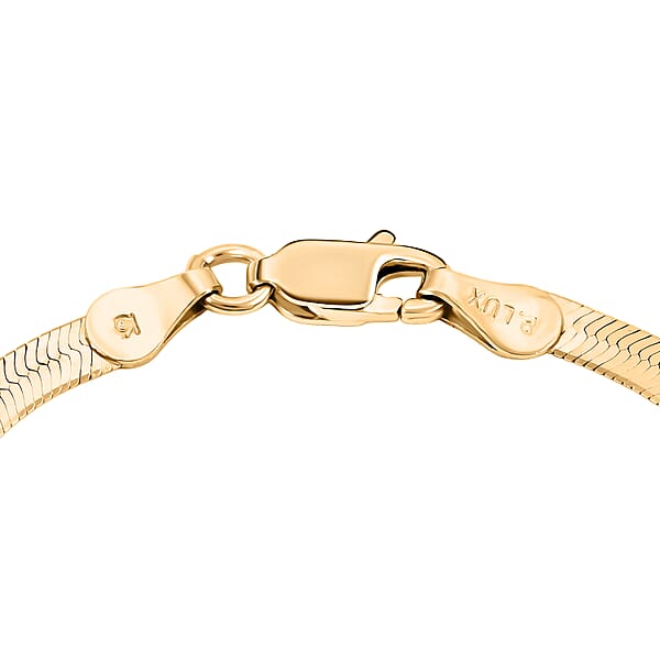 Shop Lc Italian Herringbone Necklace In 14K Yellow Gold Over Sterling Silver 20 Inches 9.83 Grams