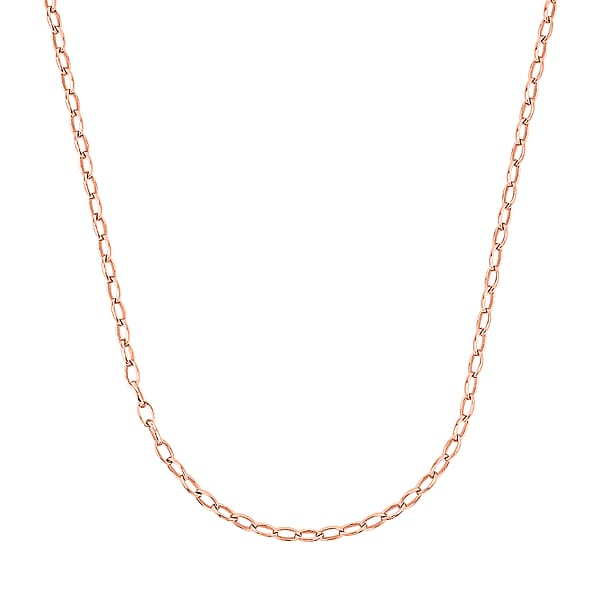 Shop Lc Italian Link Chain Necklace In 14K Rose Gold Over Sterling Silver 8 Grams 20 Inches