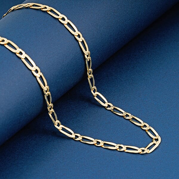 Shop Lc Italian Link Chain Necklace In 14K Yellow Gold Over Sterling Silver 11.30 Grams 24 Inches
