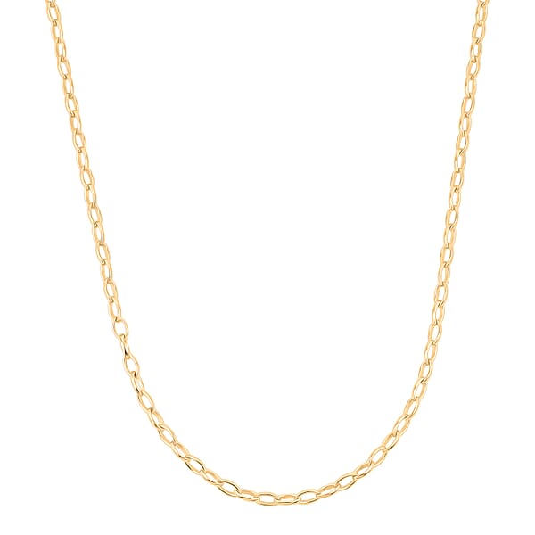 Shop Lc Italian Link Chain Necklace In 14K Yellow Gold Over Sterling Silver 8.80 Grams 20 Inches