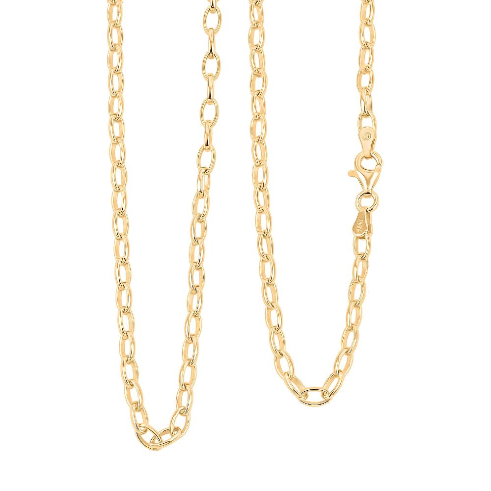shop lc Italian Link Chain Necklace in 14K Yellow Gold Over Sterling Silver 8.80 Grams 20 Inches