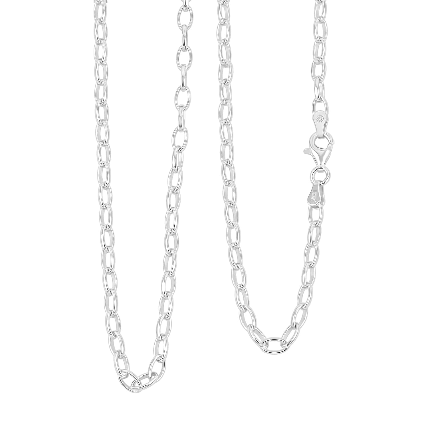 shop lc Italian Link Chain Necklace in Sterling Silver 8.10 Grams 20 Inches