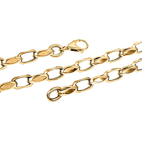 Shop Lc Italian Oval Link Chain Necklace In 10K Yellow Gold 20 Inches 13.44 Grams