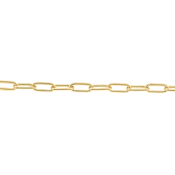 Shop Lc Italian Paper Clip Chain Bracelet In 14K Yellow Gold Over Sterling Silver (7.00 In) 5.50 Grams