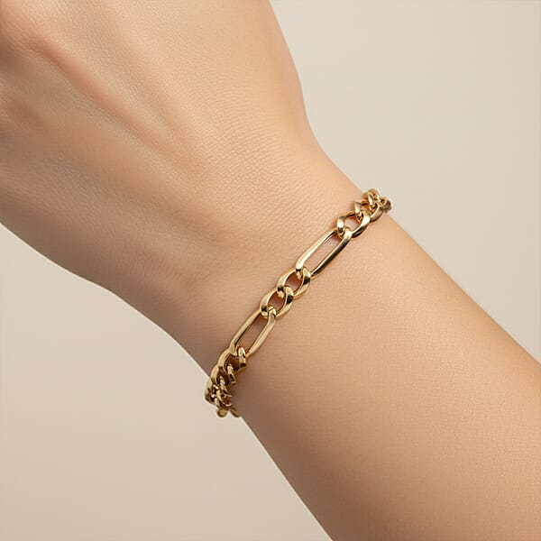 Shop Lc Italian Ponte Vecchio Grumetta Chain Bracelet In 10K Yellow Gold (7.50 In) 3.1 Grams