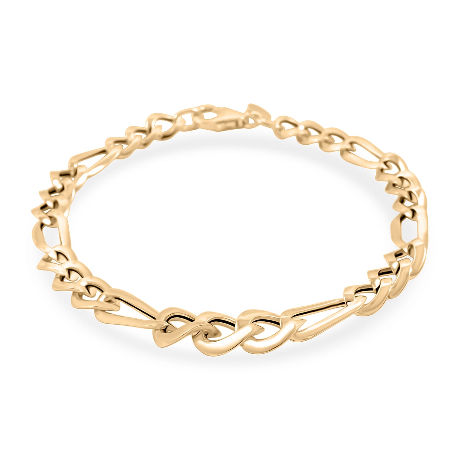 shop lc Italian Ponte Vecchio Grumetta Chain Bracelet in 10K Yellow Gold (7.50 In) 3.1 Grams