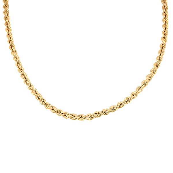 Shop Lc Italian Rope Chain Necklace In 10K Yellow Gold 16 Grams 26 Inches