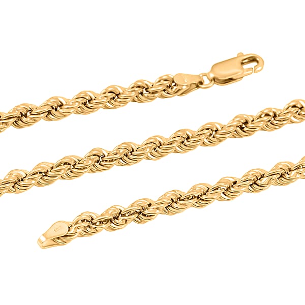 Shop Lc Italian Rope Chain Necklace In 10K Yellow Gold 16 Grams 26 Inches