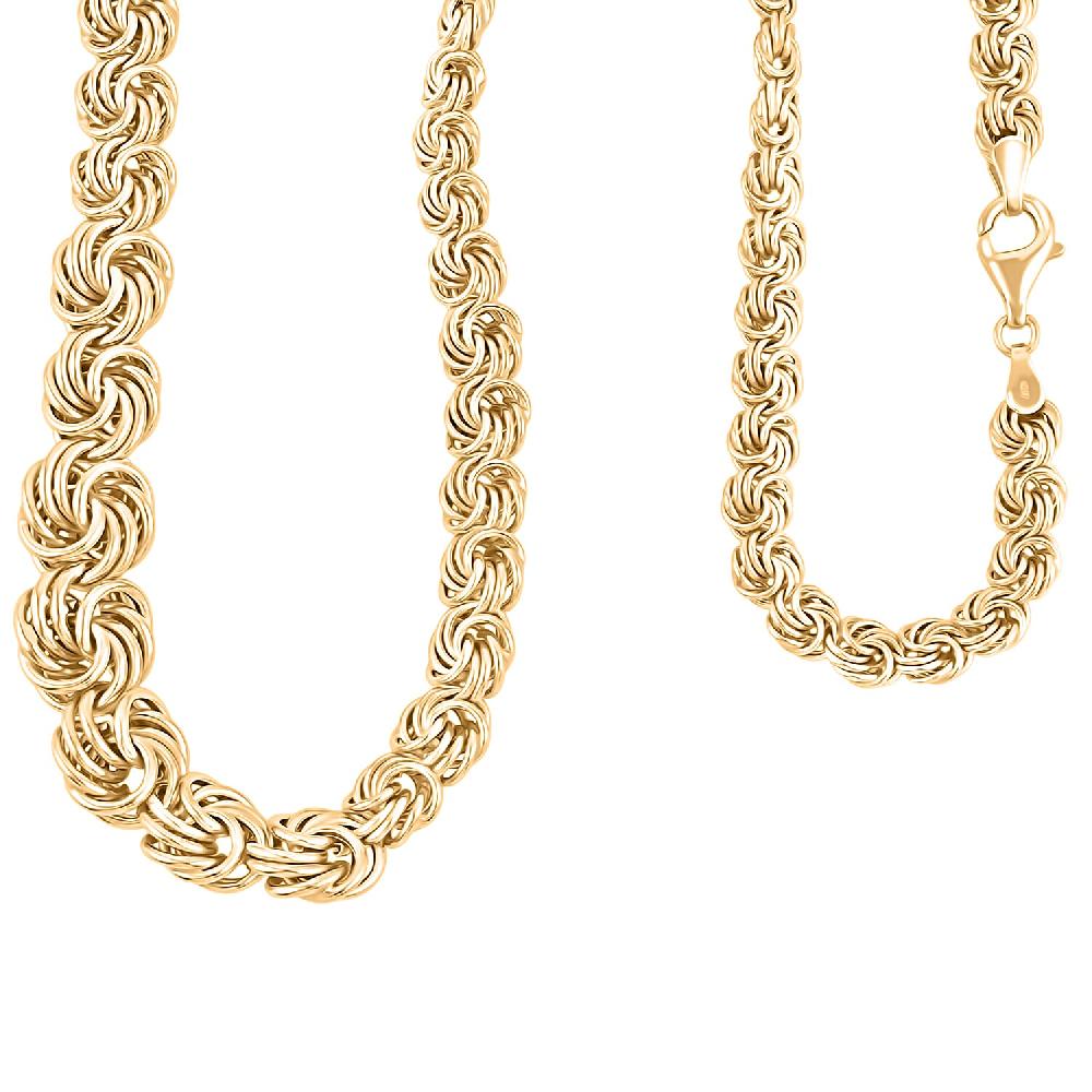 shop lc Italian Rosetta Scalare Chain Necklace in 10K Yellow Gold 13 Grams 18 Inches