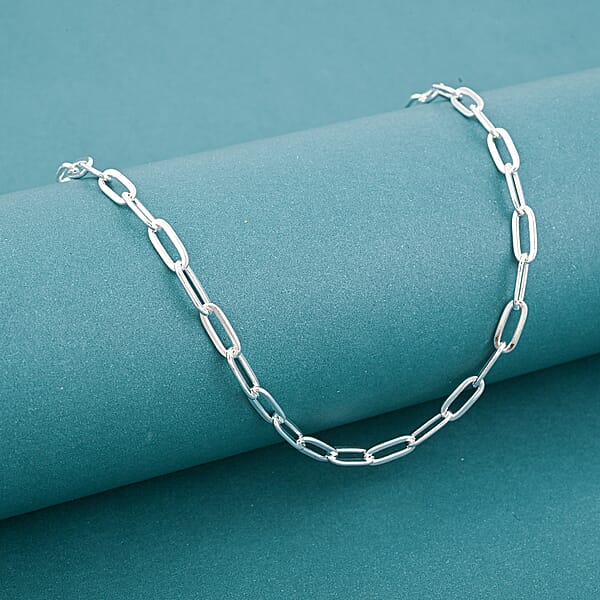 Shop Lc Italian Sterling Silver 3.6mm Paperclip Chain Necklace 24 Inches 12.48 Grams