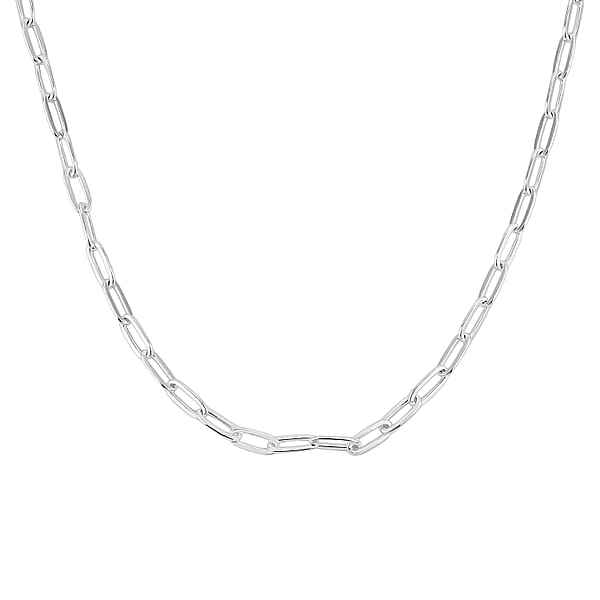 Shop Lc Italian Sterling Silver 3.6mm Paperclip Chain Necklace 24 Inches 12.48 Grams