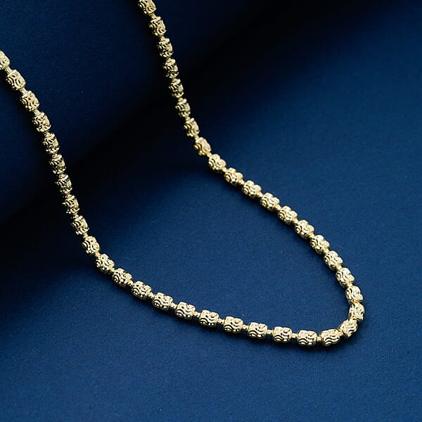 Shop Lc Italian Typhoon Chain Necklace In 14K Yellow Gold Over Sterling Silver 11.88 Grams 18-20 Inches