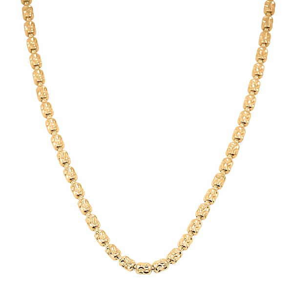 Shop Lc Italian Typhoon Chain Necklace In 14K Yellow Gold Over Sterling Silver 11.88 Grams 18-20 Inches