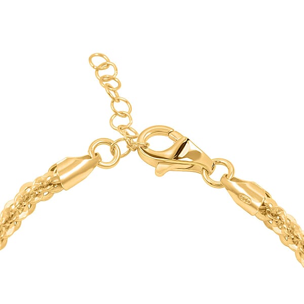 Shop Lc Italian Vortex Chain Bracelet In 14K Yellow Gold Over Sterling Silver (7.00 In) 6.92 Grams