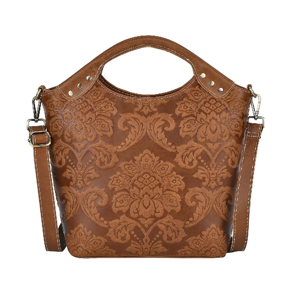 shop lc Italy Retro Noble Collection Brown Color Genuine Leather Crossbody Bag With Handle Drop and Shoulder Strap