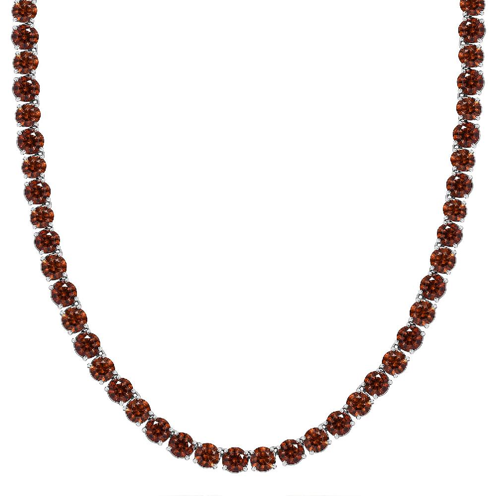 shop lc J Francis Embellished with Caramel Zirconia by Swarovski 71.40 ctw Celestial Radiance Necklace in Rhodium Over Sterling Silver 18 Inches