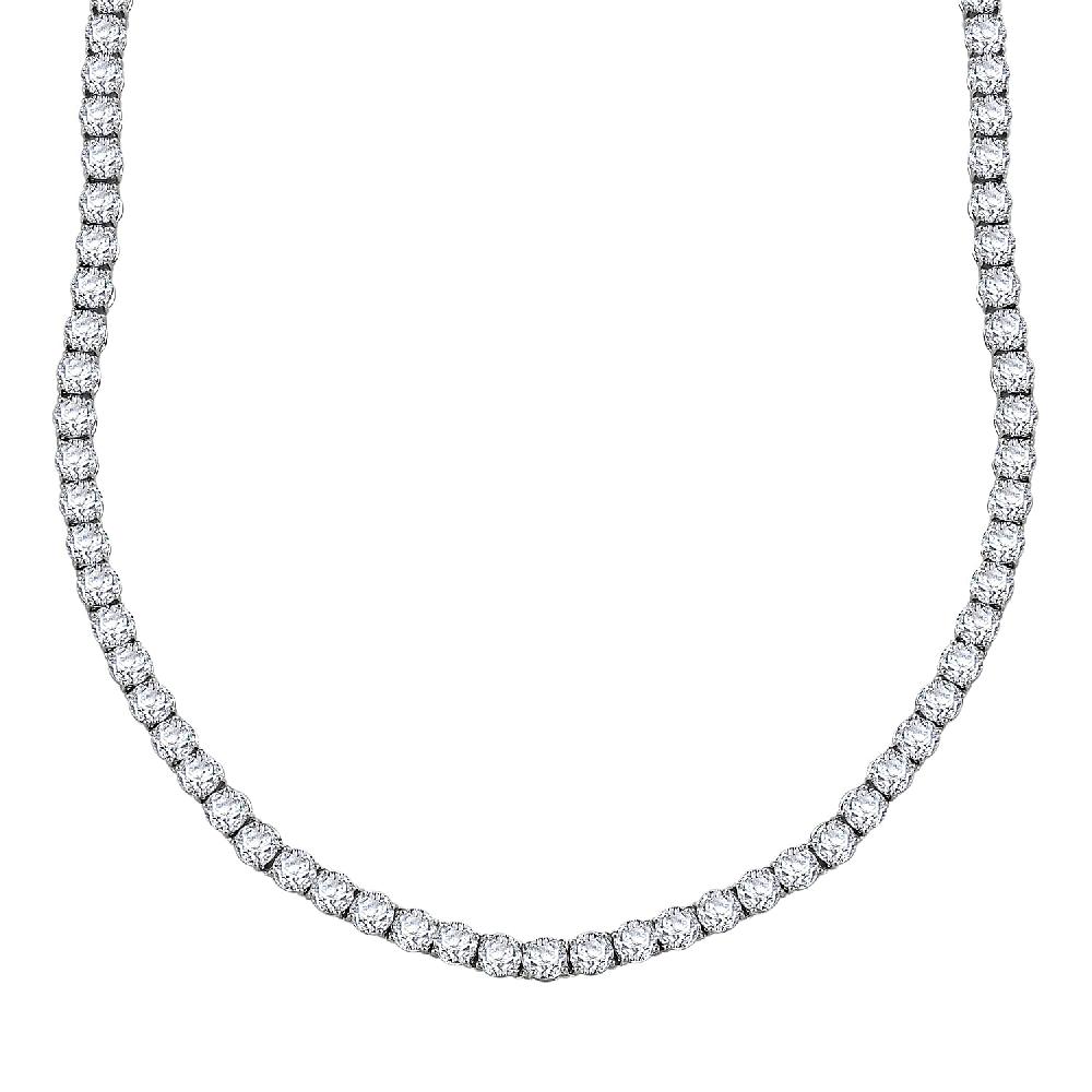 shop lc J Francis Embellished with Zirconia by Swarovski 72.90 ctw Celestial Radiance Necklace in Rhodium Over Sterling Silver 18 Inches