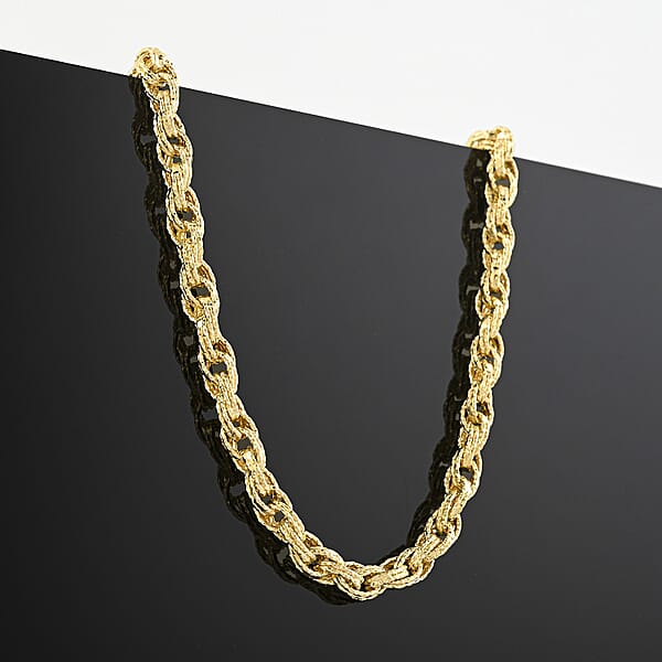 Shop Lc JCK Hunter’s Pick Italian 10K Yellow Gold DC Spirali Oro Prezioso Torchon Necklace 18-20 Inches 9.6 Grams
