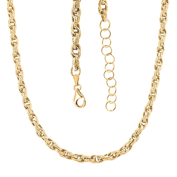 Shop Lc JCK Hunter’s Pick Italian 10K Yellow Gold DC Spirali Oro Prezioso Torchon Necklace 18-20 Inches 9.6 Grams