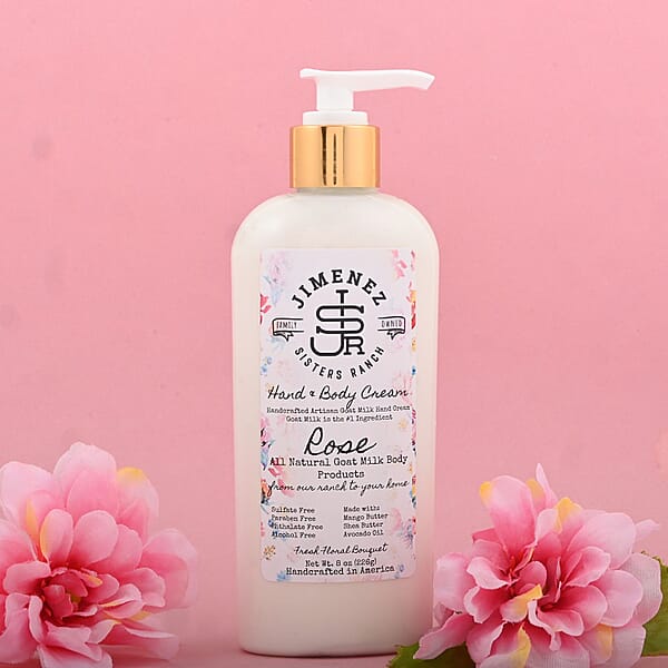 Shop Lc Jimenez Sisters Ranch Rose Goat Milk Hand & Body Cream (8oz Pump Bottle)