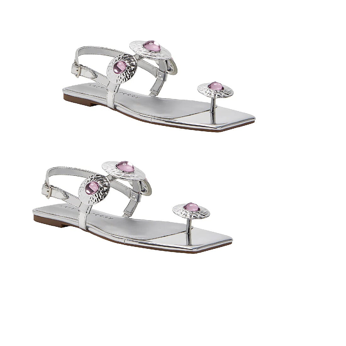 shop lc KATY PERRY Silver The Camie Stone Sandal - Size 7