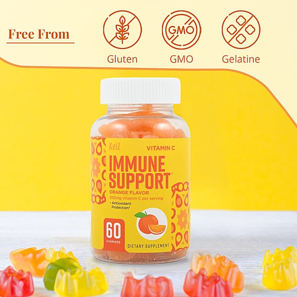 Shop Lc Kelz Vitamin C Immune Support Supplement (Orange Flavor) 60 Gummies