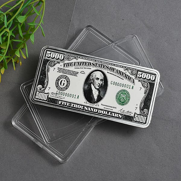 Shop Lc Kundan 999.9 Fine Silver Currency Bullion Bar 50 Grams