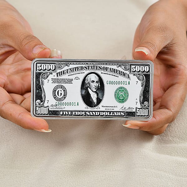 Shop Lc Kundan 999.9 Fine Silver Currency Bullion Bar 50 Grams
