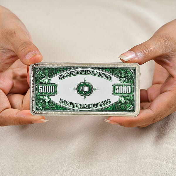 Shop Lc Kundan 999.9 Fine Silver Currency Bullion Bar 50 Grams