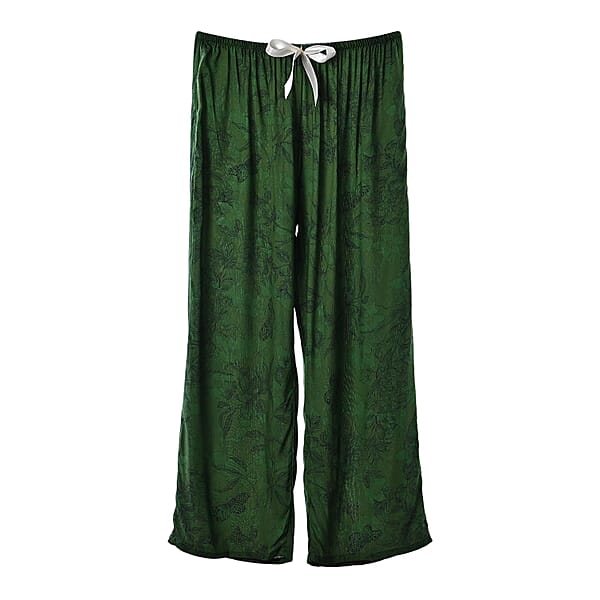 Shop Lc La Marey Green And Brown Casual Basic Tops And Flowy Wide Leg Pants - One Size Fits Most