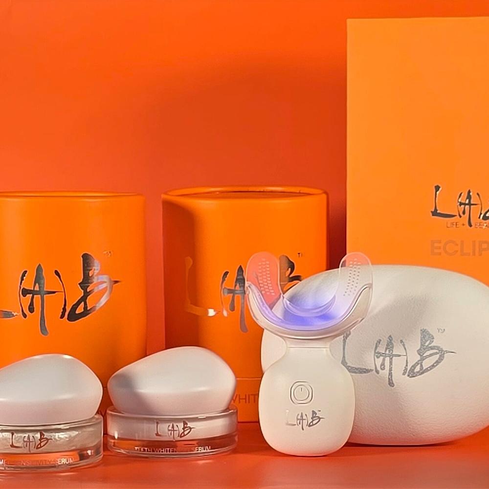 shop lc LAB Eclipse Teeth Whitening System (Plasma Mouthpiece Biomimetic Serums UV Power Case and USB Chargers) Lifetime Warranty