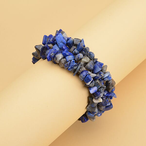 Shop Lc Lapis Lazuli 249.50 Ctw Chips Carpet Stretch Bracelet