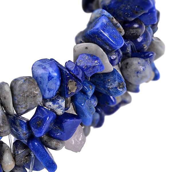Shop Lc Lapis Lazuli 249.50 Ctw Chips Carpet Stretch Bracelet