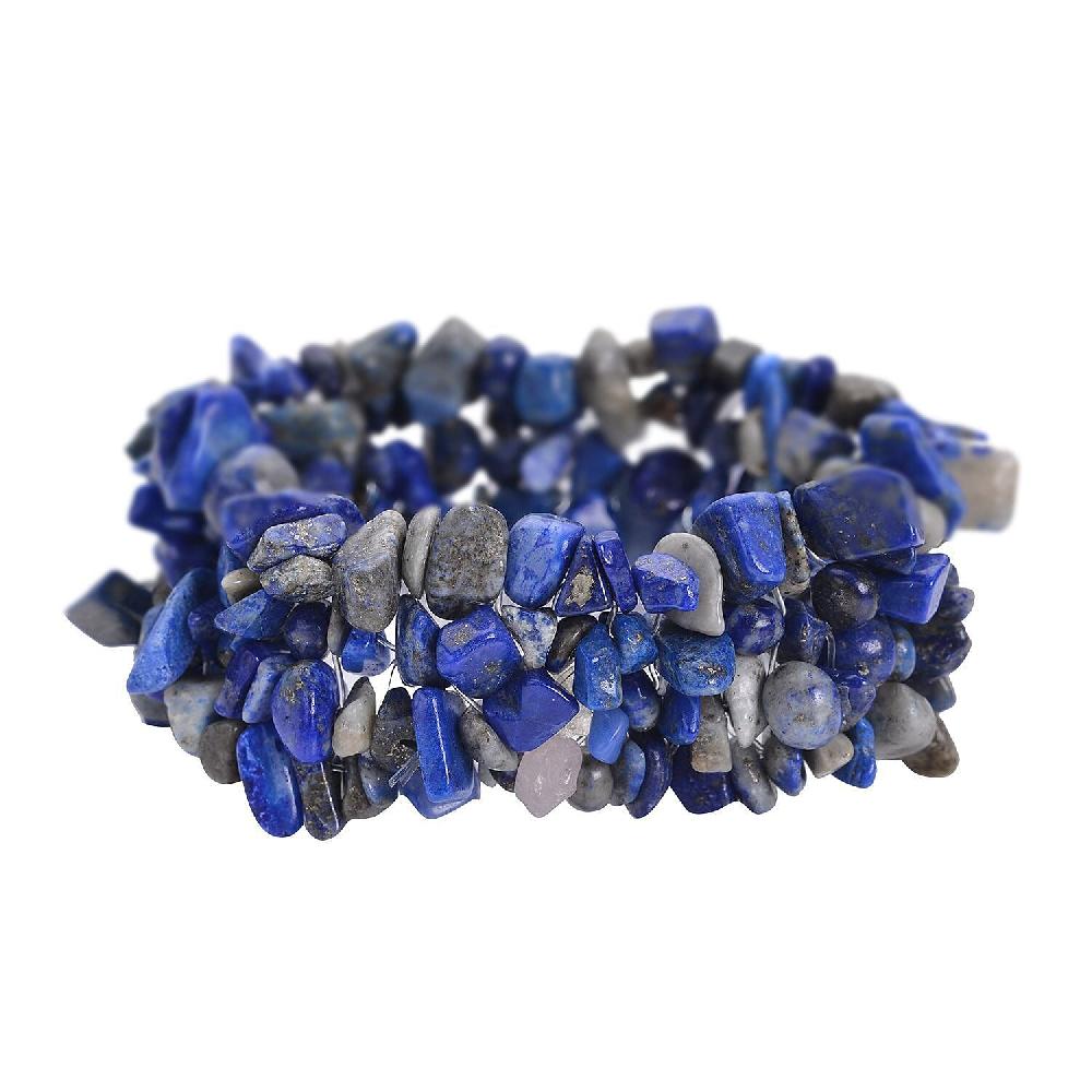 shop lc Lapis Lazuli 249.50 ctw Chips Carpet Stretch Bracelet