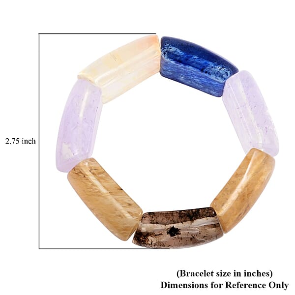Shop Lc Large Section Multi-Quartz 321.15 Ctw Stretch Bracelet (6-7In)