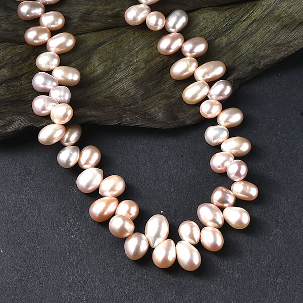 Shop Lc Lavender Pearl Necklace In 18K Vermeil Rose Gold Over Sterling Silver 18 Inches