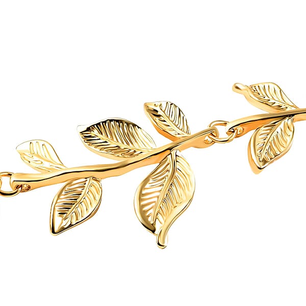 Shop Lc Leaf Earrings And Necklace In Goldtone 22-25 Inches