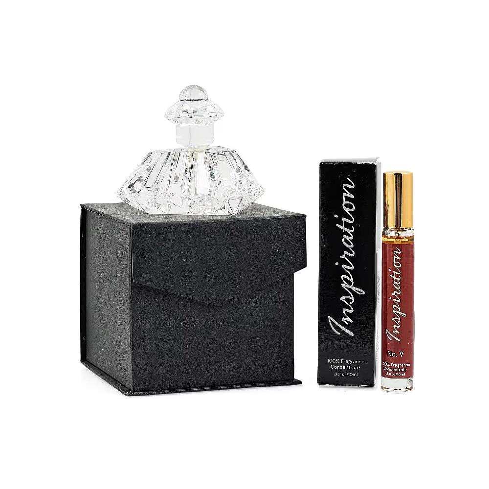 shop lc Limited Edition Clinical Results Crystal Decanter & The Lab Direct Inspiration No. V (Inspired by Chanel No. 5) 2 pc set (Ships in 5-7 Days)