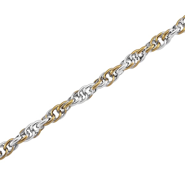 Shop Lc Link Chain Necklace In ION Plated YG And Stainless Steel 20-22 Inches