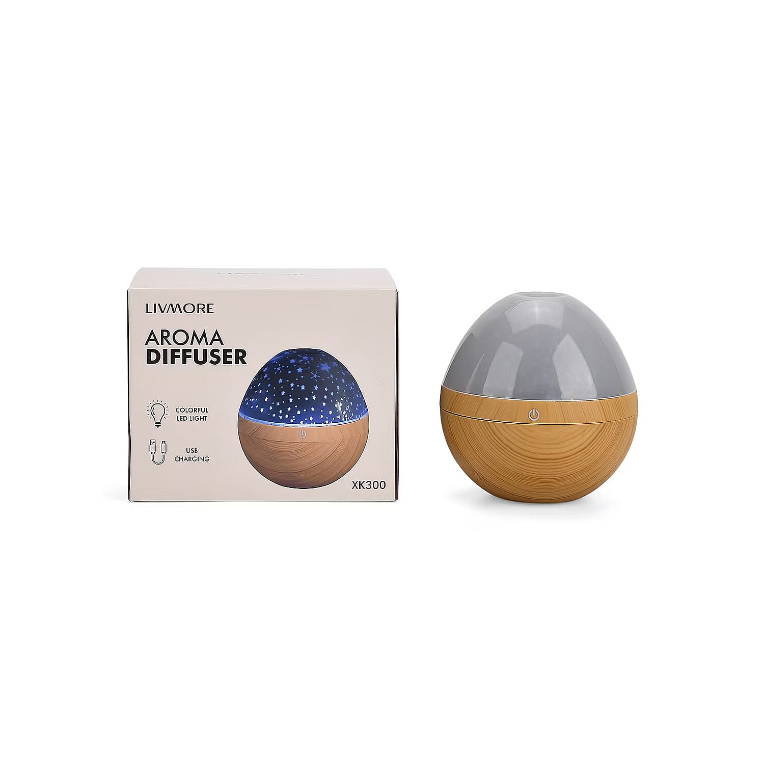 shop lc Livemore Aroma Diffuser with Colorful Light Changing and 5 Essential Oil (300ml)