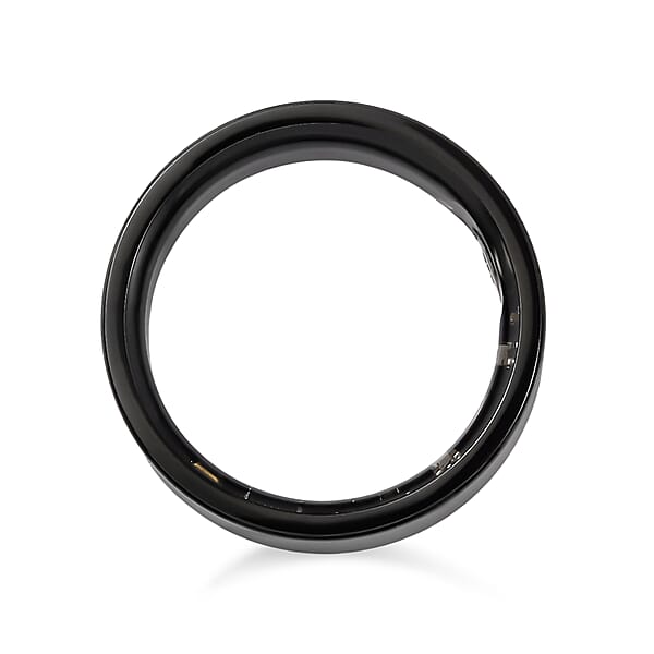 Shop Lc Livemore Multifunctional V1 Smart Ring In ION Plated Black Stainless Steel