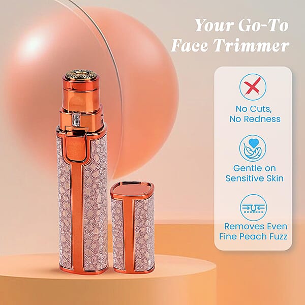 Shop Lc Livmore Beautech 2-in-1 Rechargeable Waterproof Lady Shaver With 2 Replaceable Heads And LED Light -Champange