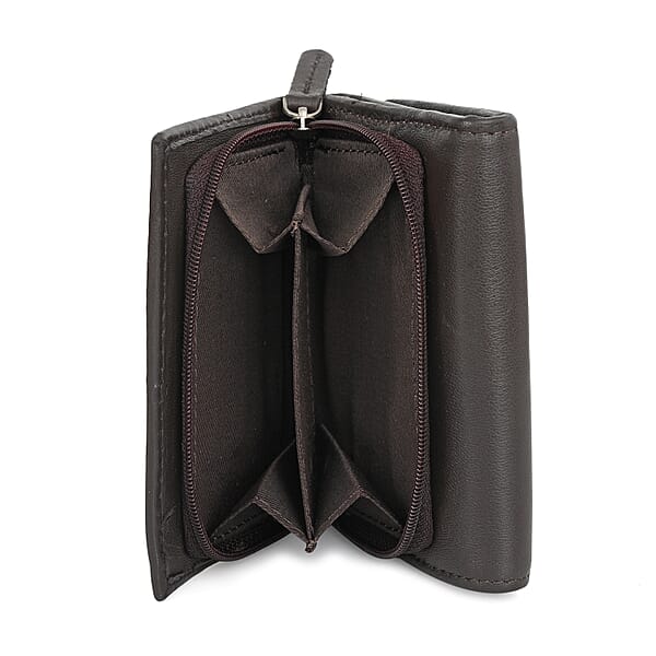 Shop Lc Livmore Brown 100% Genuine Leather RFID Wallet