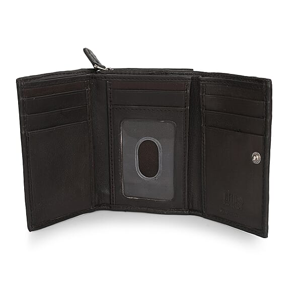 Shop Lc Livmore Brown 100% Genuine Leather RFID Wallet