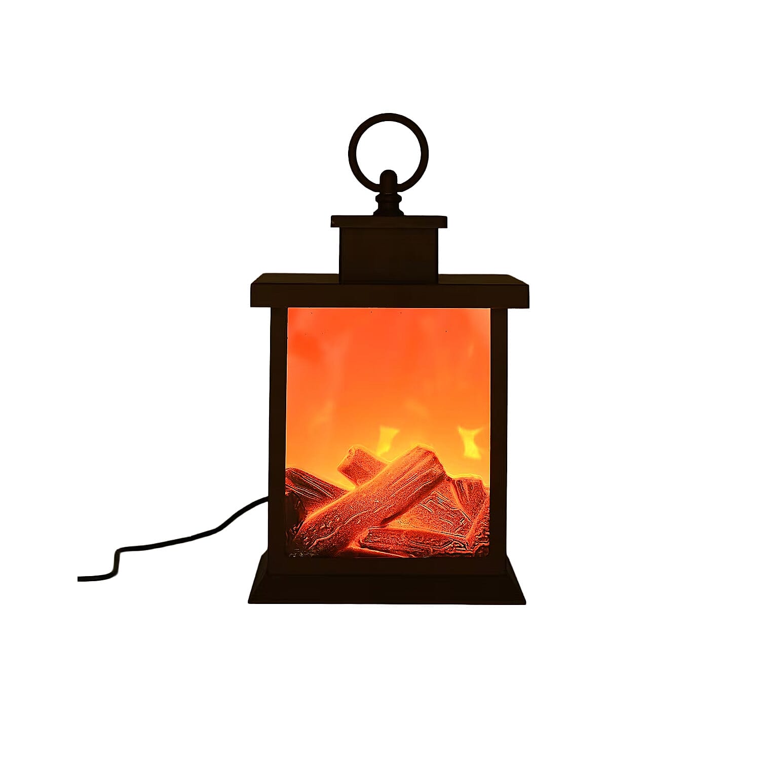 shop lc Livmore Carbon Fireplace Lamp with Powered by USB Cable (Included)