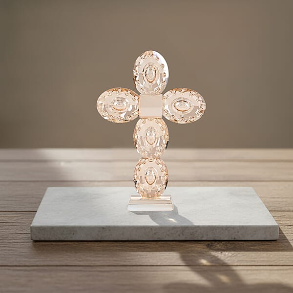 Shop Lc Livmore Champagne Decorative Transparent Crystal Cross